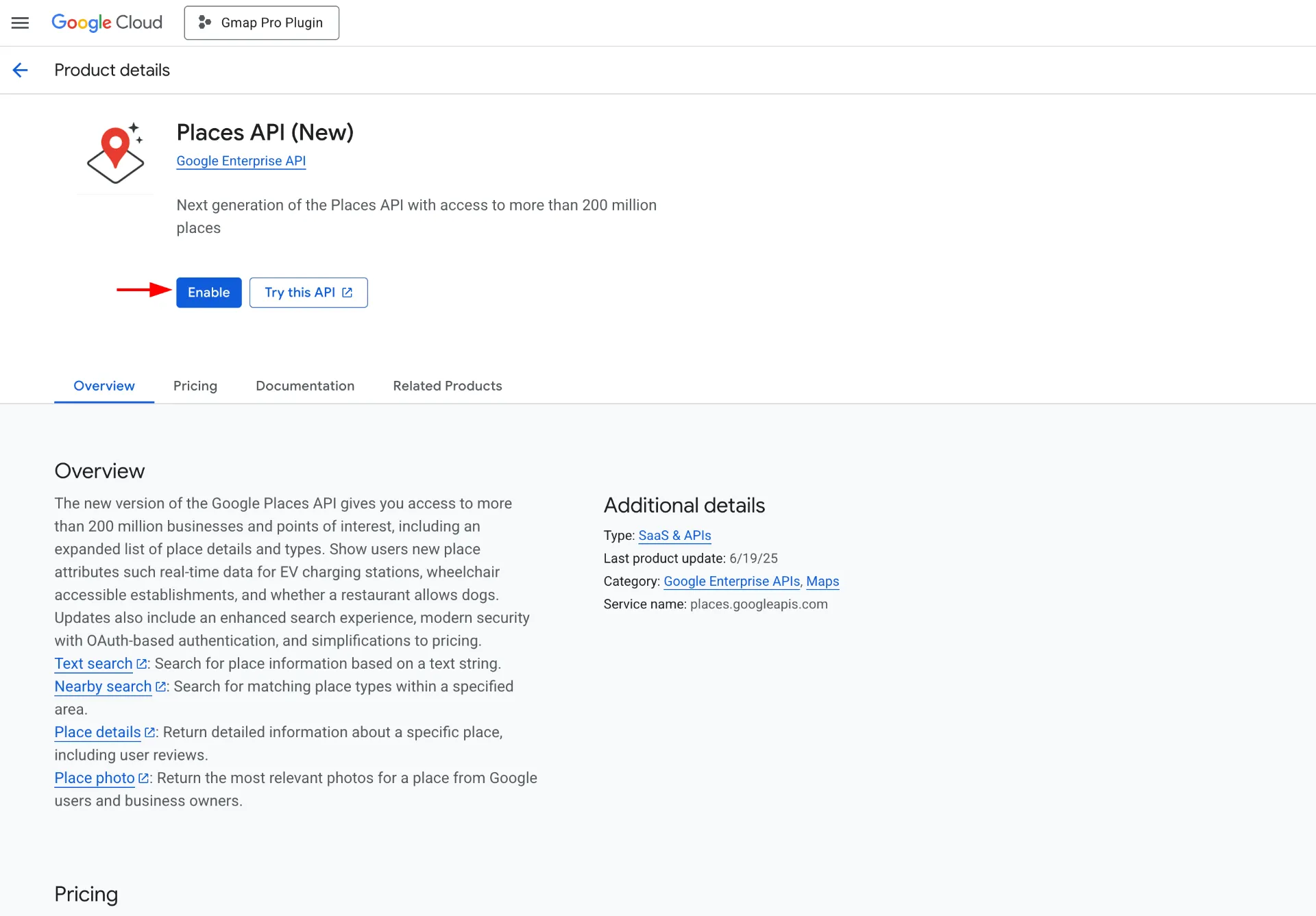 google map places api